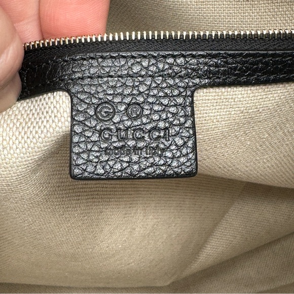 GUCCI 536194 Soho Black Hobo Leather Shoulder Bag - Picture 12 of 15